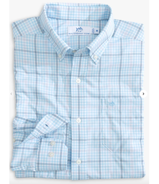 Southern Tide Brr Intercoastal Rainer Check Long Sleeve Sport Shirt