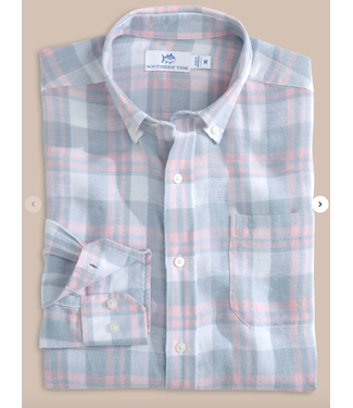 Southern Tide Headland Reedy Plaid Long Sleeve Sport Shirt