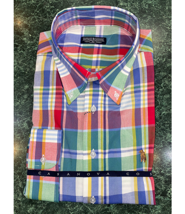 Southern Casanova Button Down Beacon Plaid