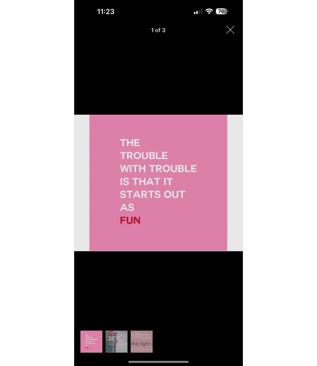 Cocktail napkins- the trouble with trouble is