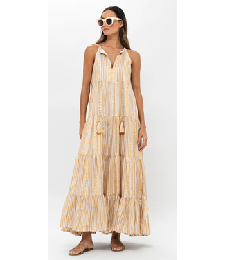 oliphant Oliphant long tiered tassel dress