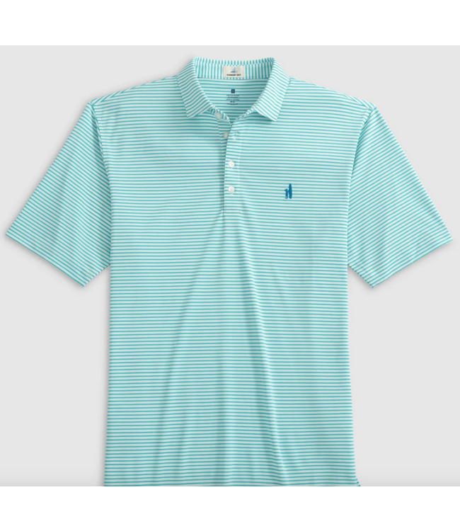 Johnnie-O Striped Moisture Jersey Performance Polo