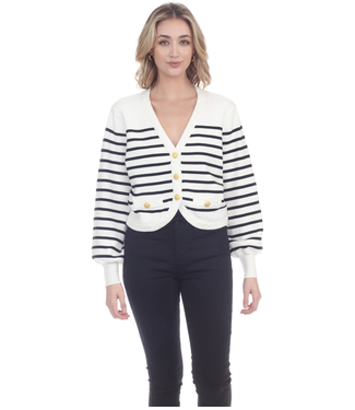 Rain+Rose taylor striped cardigan