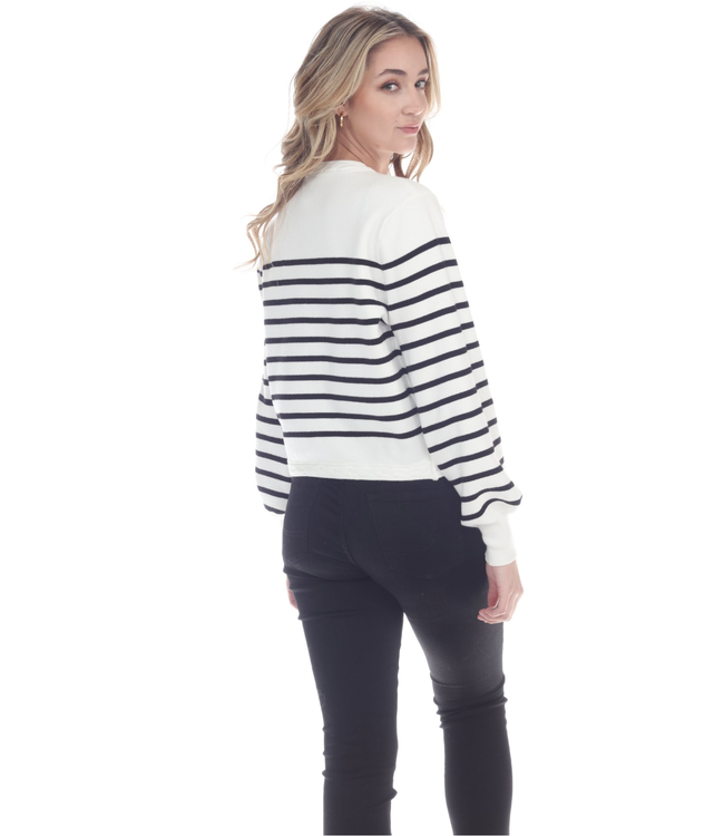 Rain+Rose taylor striped cardigan