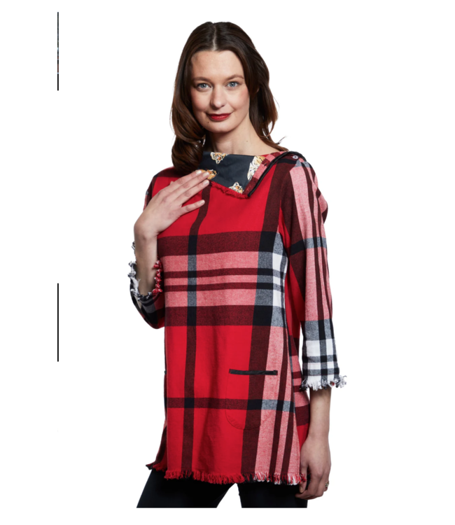 dizzy lizzie aspen cowl neck tunic