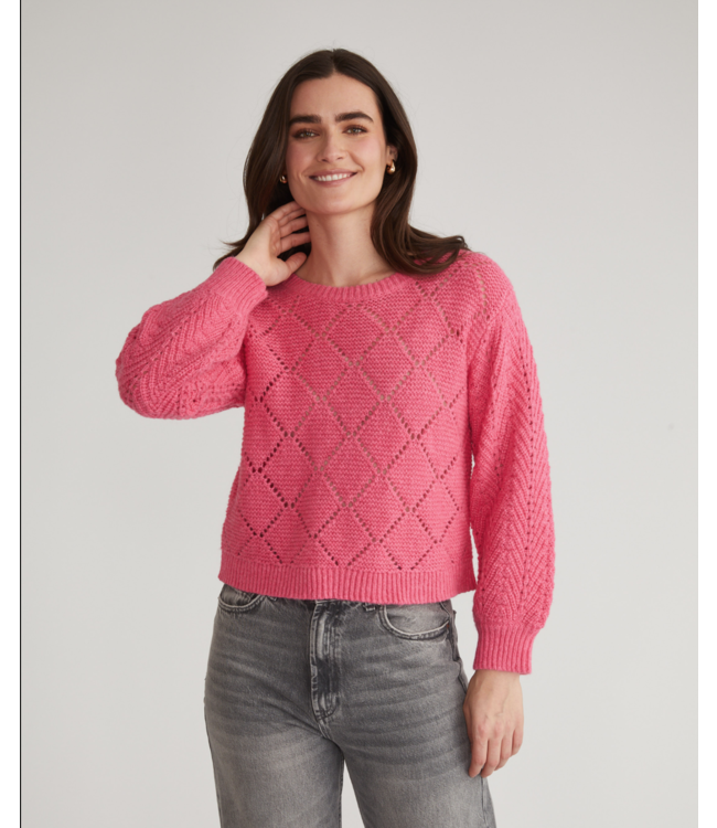 525 kelsey pointelle pullover