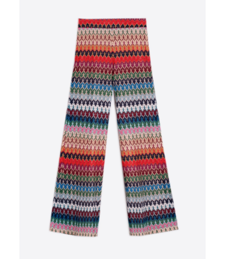 vilagallo jaquard knit trousers