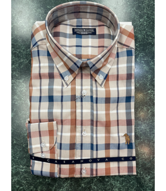 Southern Casanova Southern Casanova Button Down Rust/Blue