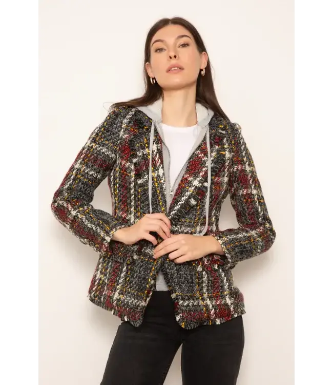 barrett frayed tweed dickie blazer