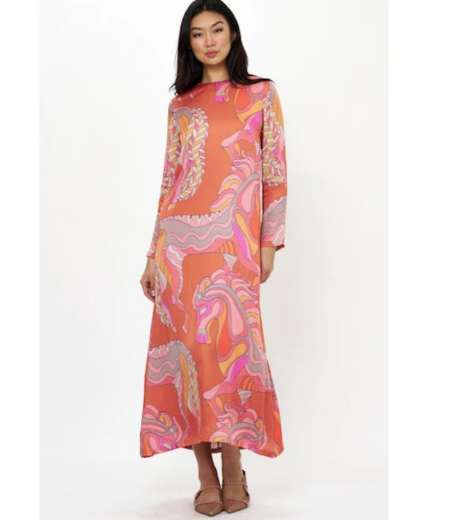 Long sleeve shift maxi
