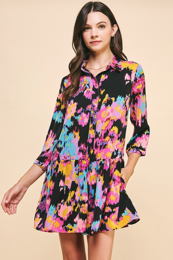 western embroidered dress Corduroy Western Embroidered Patched Pocket Shift Sleeveless Mini Dress Ochre / M