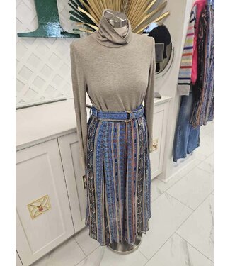 Bella lurex print skirt