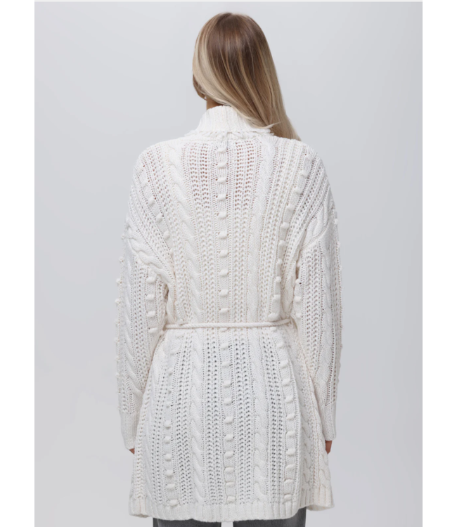 Penelope cable long wrap cardigan