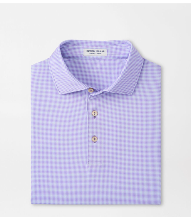 Gingham Performance Jersey Polo