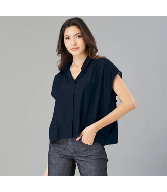 lola + sophie Collar V-Neck Top