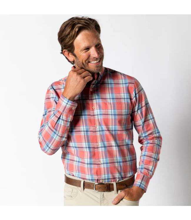 Boone Plaid Cotton Twill Sport Shirt