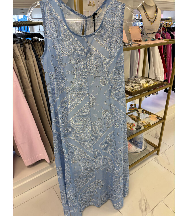 B Rene Sky Blue Paisley