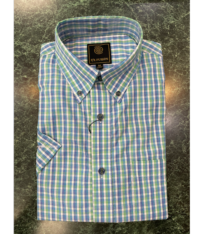 S/S Mini Multicolor Check Button Down