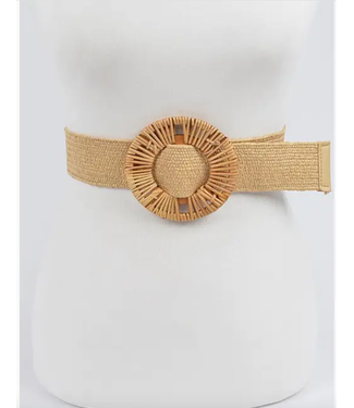 Hiltons 8230 Fashion straw round buckle belt