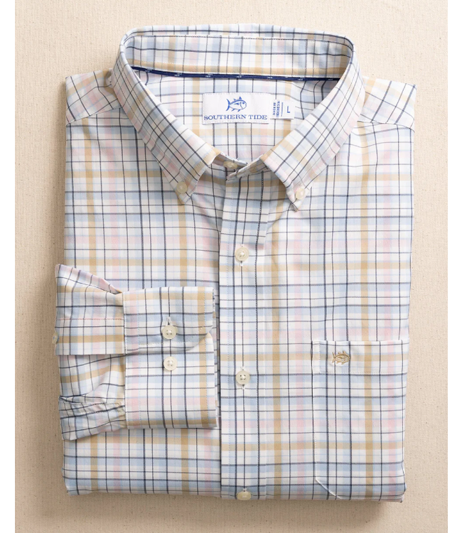 Morris Island brrr°® Intercoastal Plaid Long Sleeve Sport Shirt