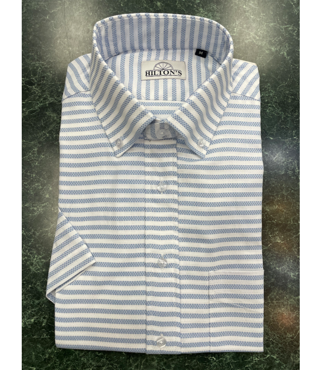 Hiltons Short Sleeve Checkered Stripe