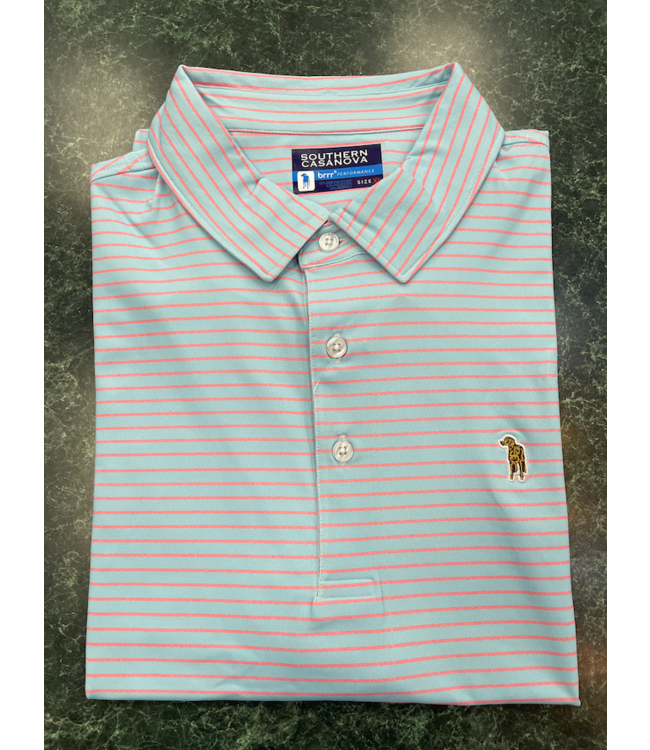 Cotton Candy Stripe Brrr Performance Polo