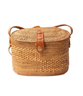 The Artisan and Company The artisan and company Rattan top-lid crossbody bag
