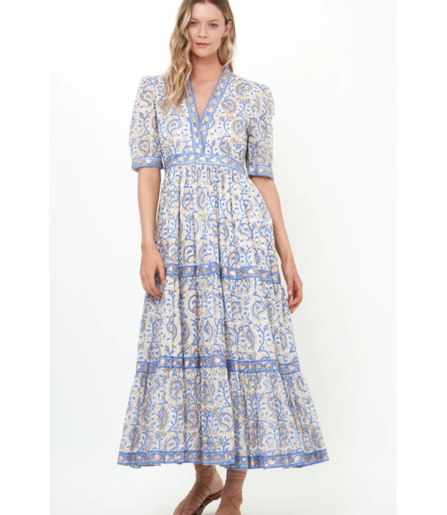 Oliphant 3311P1 v-neck cuffed maxi