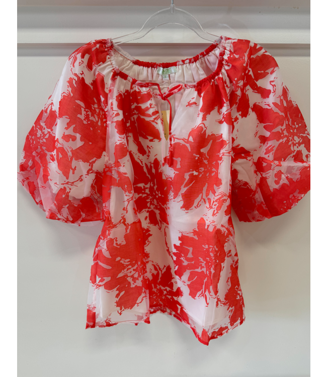 Jade 73E9744 puff sleeve peasant top