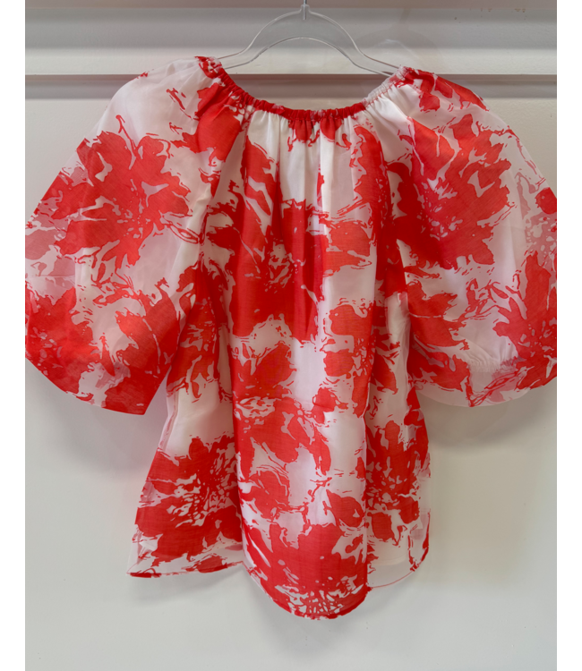 Jade 73E9744 puff sleeve peasant top