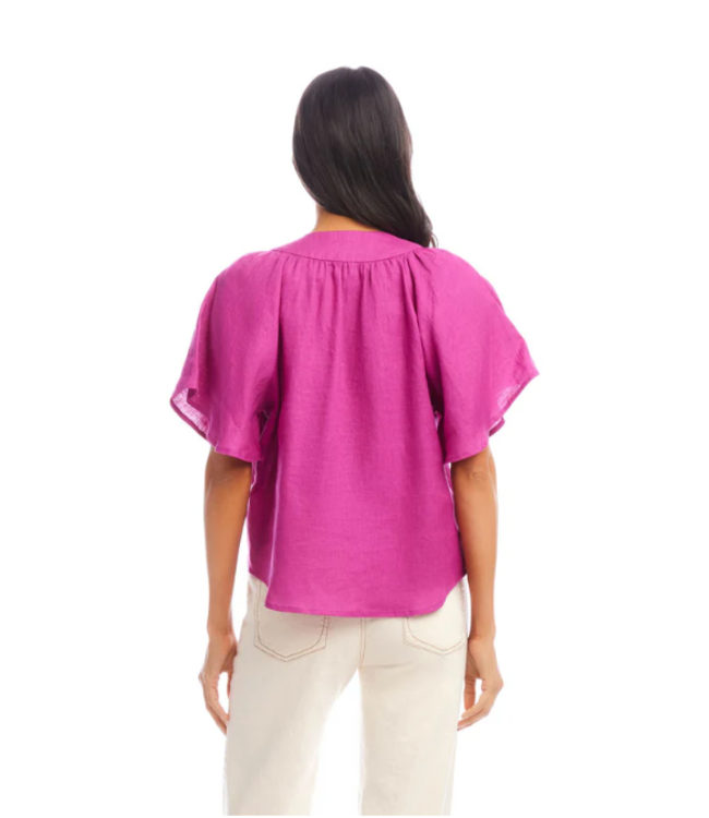 Karen Kane Flutter Sleeve Blouse