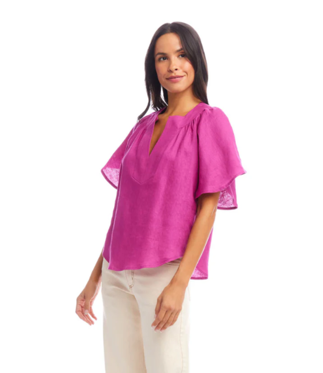 Karen Kane Flutter Sleeve Blouse