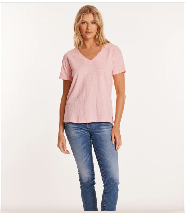Mododoc S/S V-Neck Boxy Tee 41F-A2157