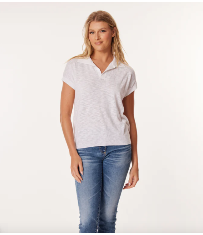 Mododoc S/S Polo Sweater Top- 41F-A5930