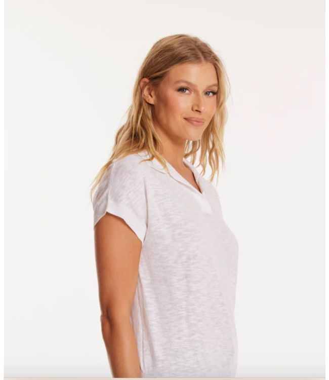 Mododoc S/S Polo Sweater Top- 41F-A5930