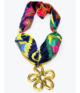 tweeds and beads tweeds and beads flower power scarf necklace