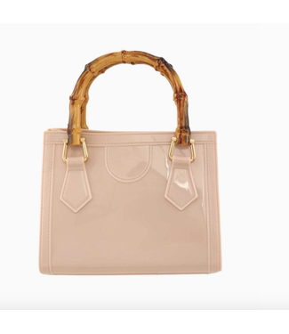 anb fashion Square Shape and Bamboo Handle Jelly Bag