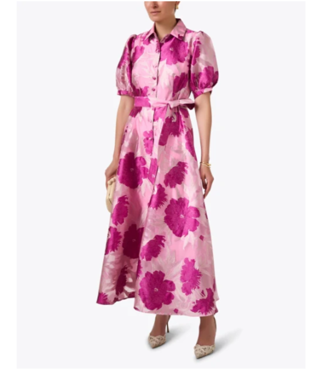 Abbey Glass Charlotte Gown Magenta Pansy Vine 1063SS25PK-4