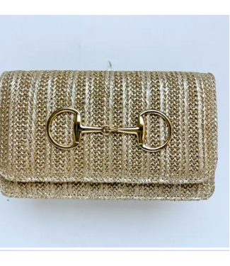 Lisi Lerch Ruby Gold Fabric Clutch