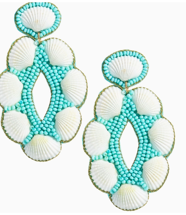 Lesi Lerch Remi Shell Earring Turquoise