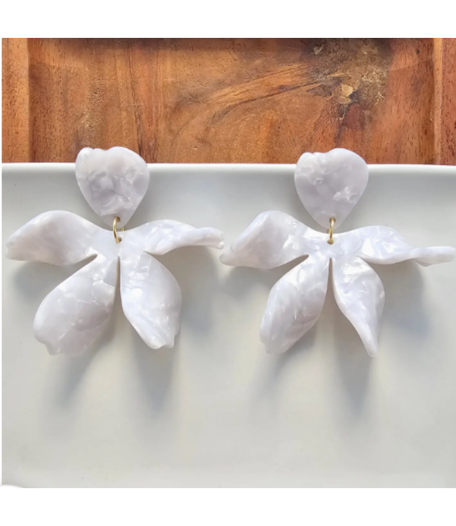 Spiffy & Splendid Jasmine Earring- Pearl Summer Flower- JASM1015