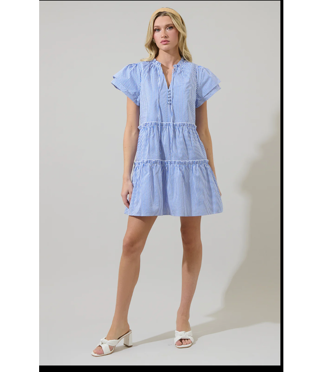 Sugarlips Sherah Striped Empire Tiered Mini Dress- STD14062PC