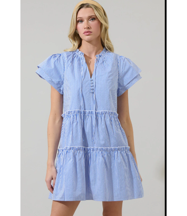 Sugarlips Sherah Striped Empire Tiered Mini Dress- STD14062PC