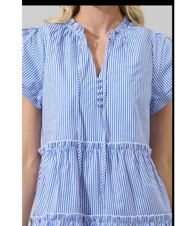 Sugarlips Sherah Striped Empire Tiered Mini Dress- STD14062PC