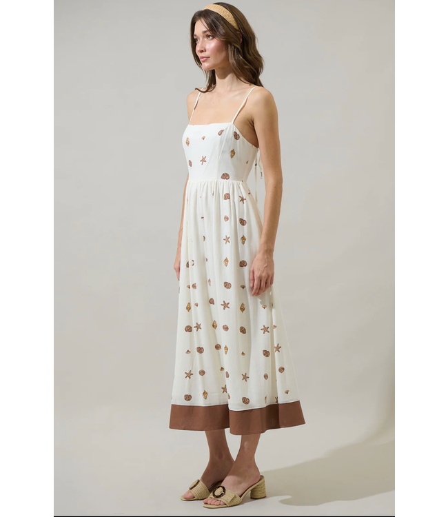 Sugarlips Cerise Shells Senia Midi Dress- STD14703PA