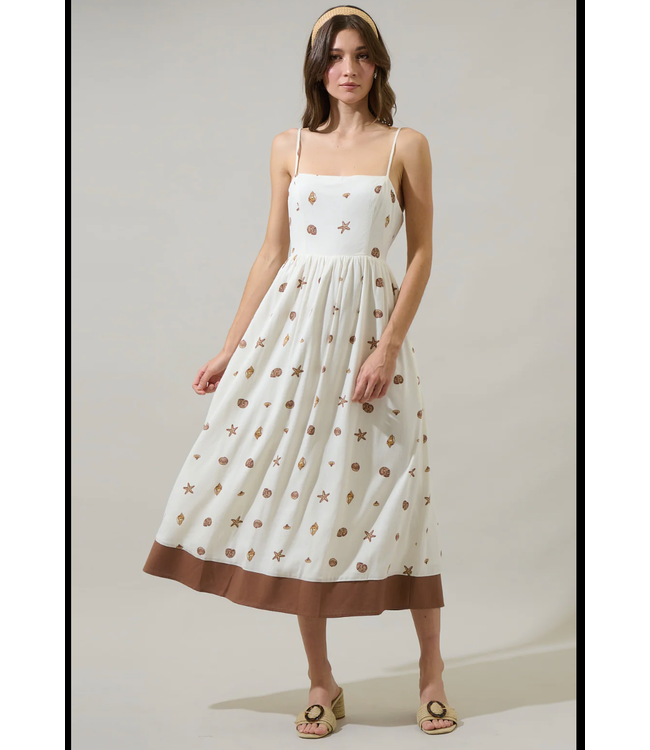 Sugarlips Cerise Shells Senia Midi Dress- STD14703PA