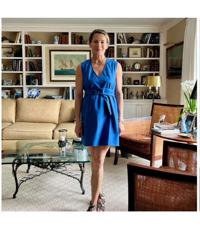 Beastly Threads Royal Blue Staghorn Sleeveless Shift Dress