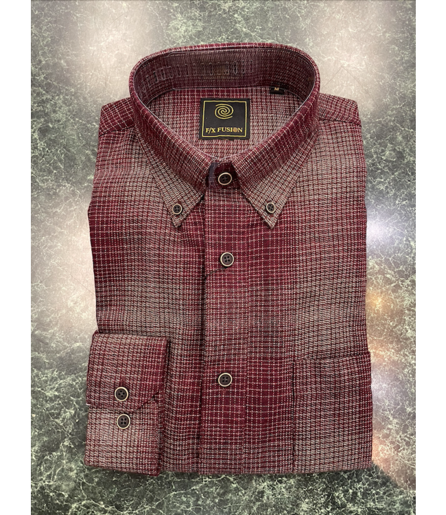 Long Sleeve Ombre Allover Button Down