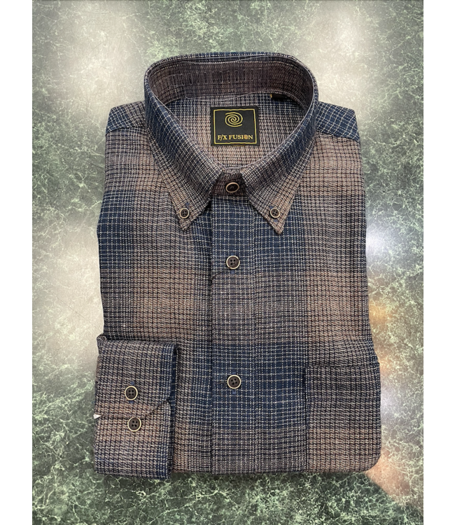 Long Sleeve Ombre Allover Button Down