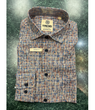 Trend Long Sleeve Random Print Orange Multi